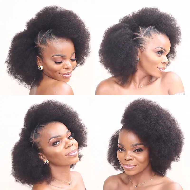 QVR Type 4C Afro Kinky Bulk Braiding Human Hair Extensions For Black Women - Image 3