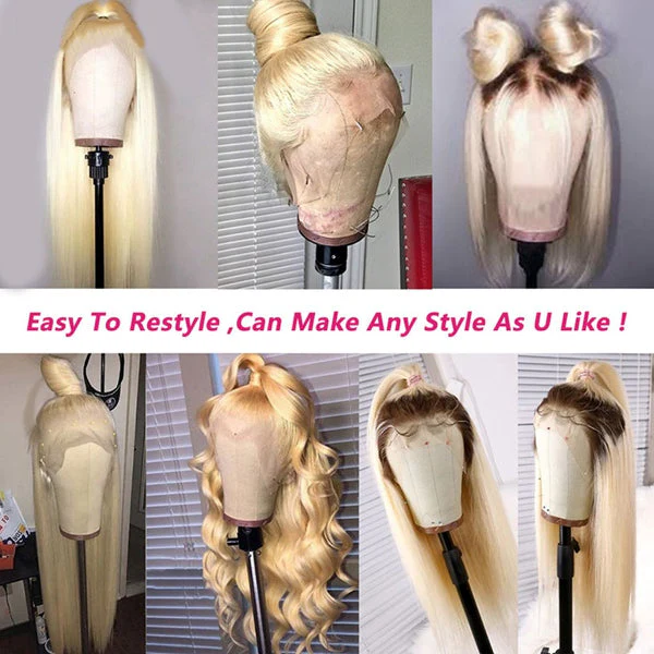 QVR Body Wave Lace Front Wigs 30 inch 1B/613 Blonde 13x4 Virgin Human Hair Wigs Ombre Color - Image 8