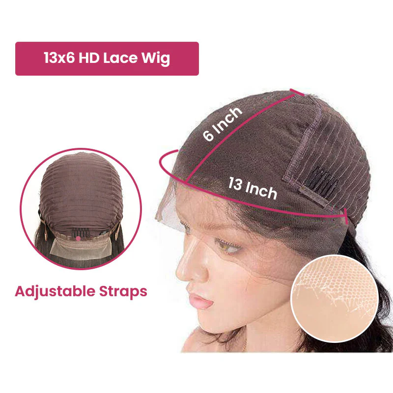 QVR Body Wave Wigs Virgin Hair Wavy Wigs Pre Plucked With Baby Hair 13x6 Lace Glueless Wig 250% Density - Image 10