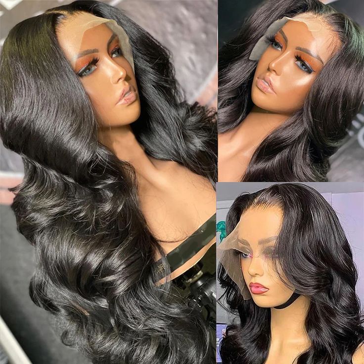 QVR Body Wave Wigs Virgin Hair Wavy Wigs Pre Plucked With Baby Hair 13x6 Lace Glueless Wig 250% Density - Image 4