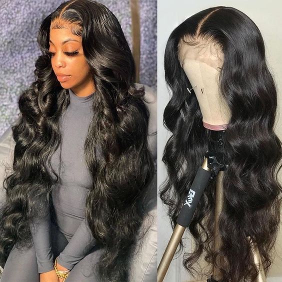QVR Body Wave Wigs Virgin Hair Wavy Wigs Pre Plucked With Baby Hair 13x6 Lace Glueless Wig 250% Density - Image 6