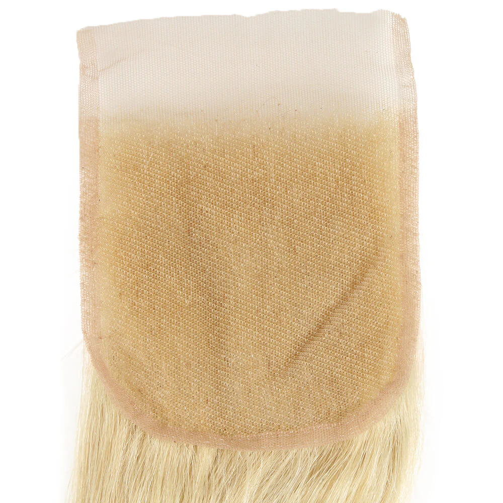QVR Remy Human Hair 4*4 Blonde Body Wave Closure - Image 4