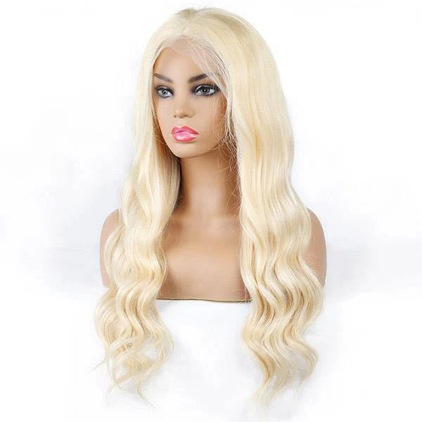 613 Blonde Color Transparent 13*1 Body Wave Lace Front Wig Human Hair Wigs - Image 3