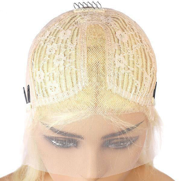 613 Blonde Color Transparent 13*1 Body Wave Lace Front Wig Human Hair Wigs - Image 4