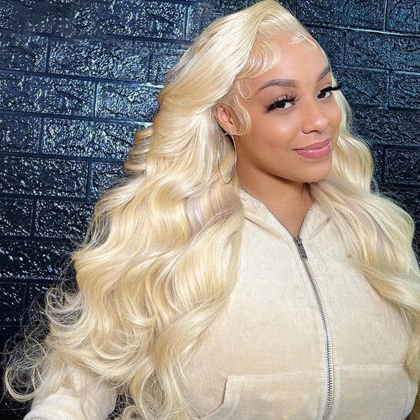 613 Human Hair Wig Body Wave Wig Honey Blonde 13x4 HD Lace Front Wigs 30Inch 180% Density - Image 4