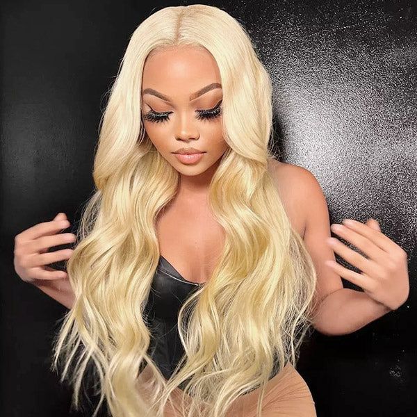 613 Human Hair Wig Body Wave Wig Honey Blonde 13x4 HD Lace Front Wigs 30Inch 180% Density - Image 6