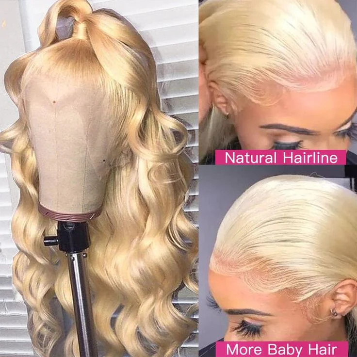 613 Human Hair Wig Body Wave Wig Honey Blonde 13x4 HD Lace Front Wigs 30Inch 180% Density - Image 8