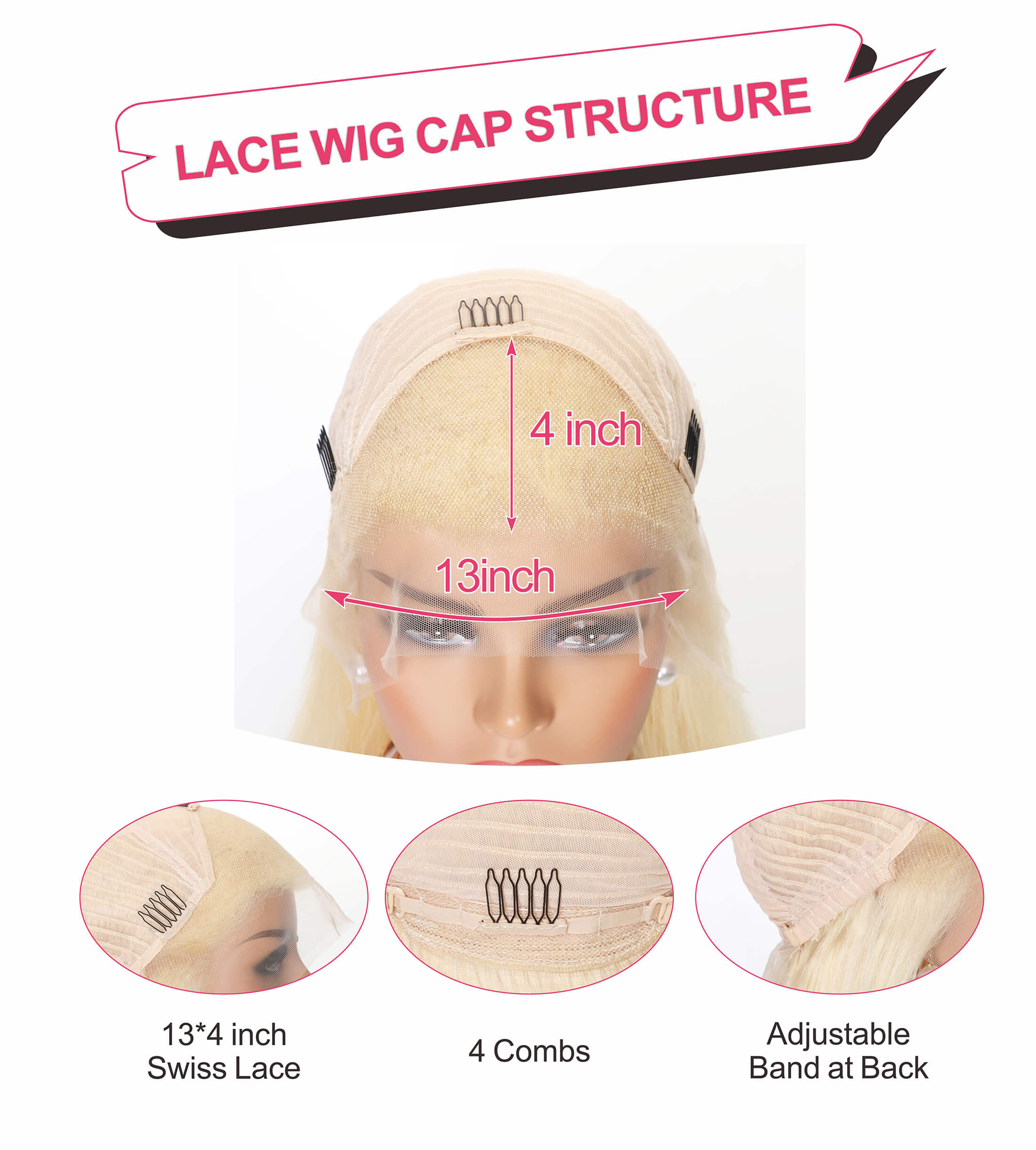 QVR Straight 613 Blonde Lace Part Wig Body Wave Wigs 13x4 Lace Frontal Human Hair Wigs - Image 10