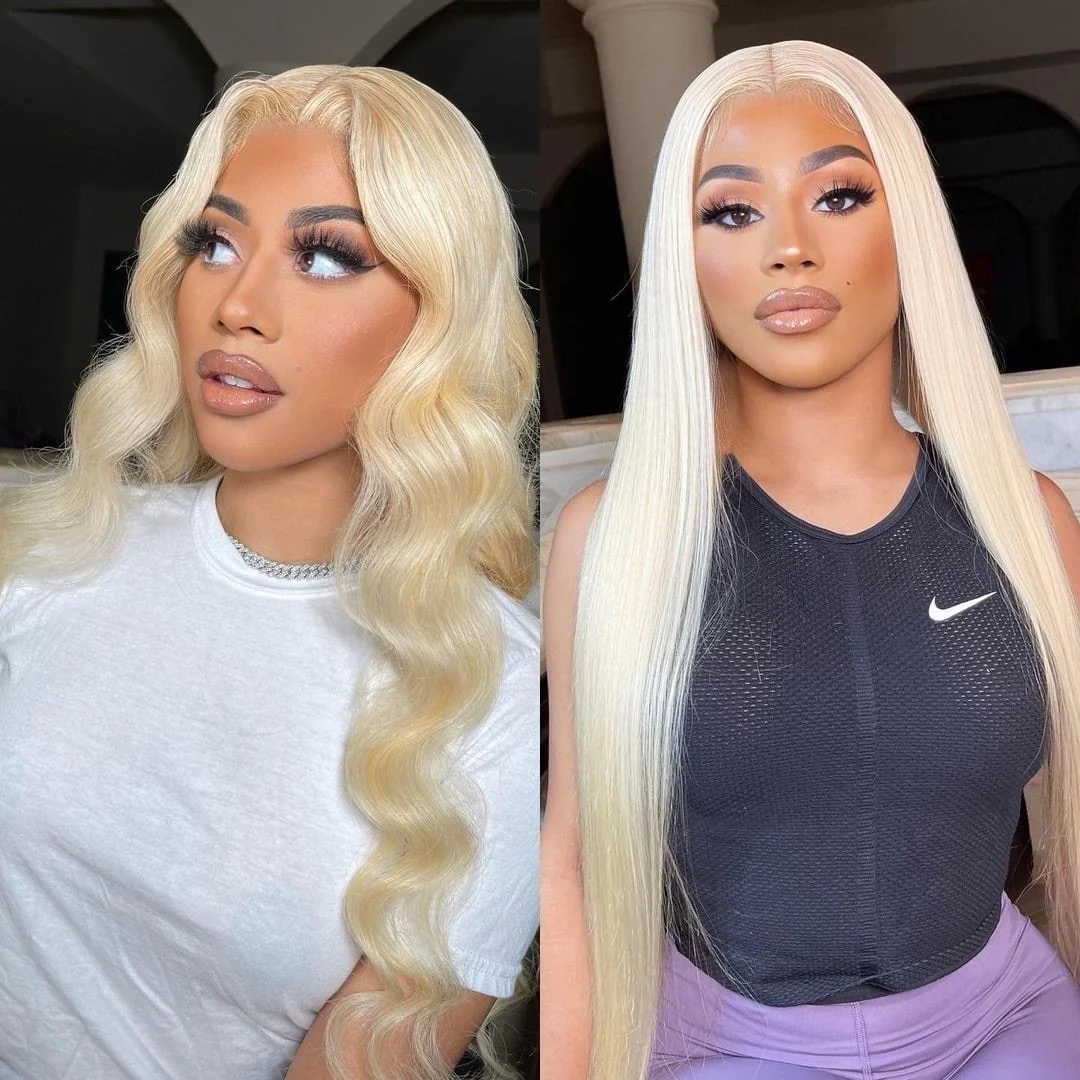 QVR Straight 613 Blonde Lace Part Wig Body Wave Wigs 13x4 Lace Frontal Human Hair Wigs - Image 5