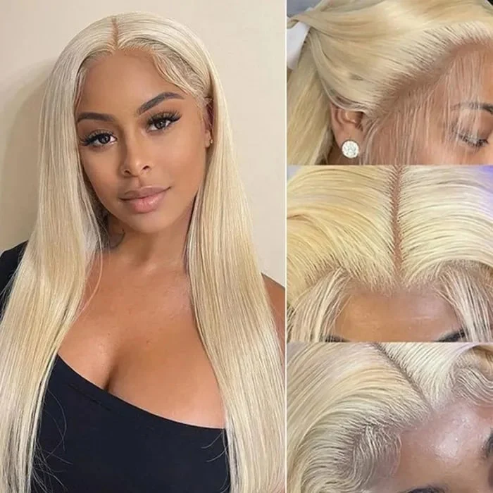 QVR Straight 613 Blonde Lace Part Wig Body Wave Wigs 13x4 Lace Frontal Human Hair Wigs - Image 6