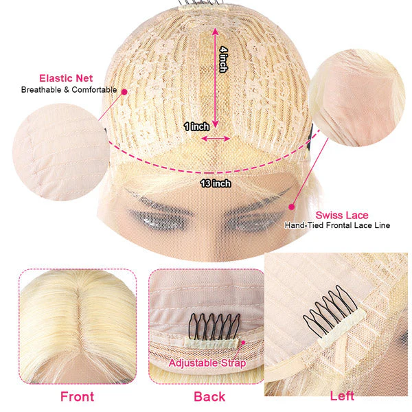 QVR Straight 613 Blonde Lace Part Wig Body Wave Wigs 13x4 Lace Frontal Human Hair Wigs - Image 9