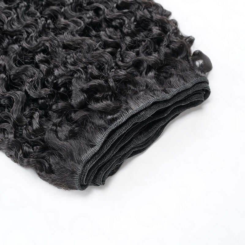 QVR Burmese Curly Hair Bundle With Spiral curls Double Drawn Virgin Human Hair Weave - Image 5