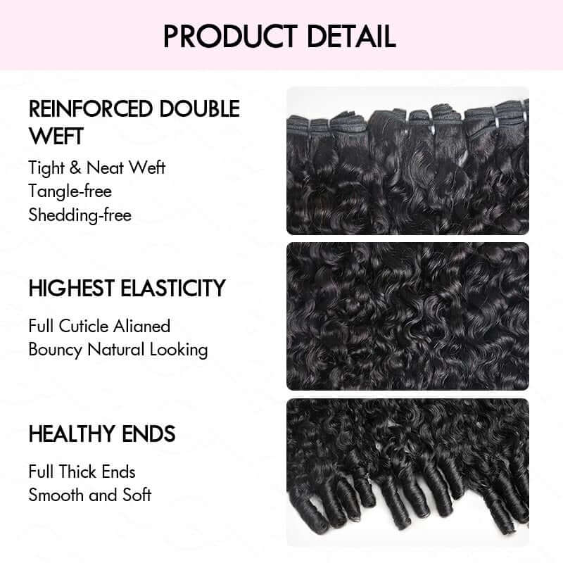 QVR Burmese Curly Hair Bundle With Spiral curls Double Drawn Virgin Human Hair Weave - Image 7