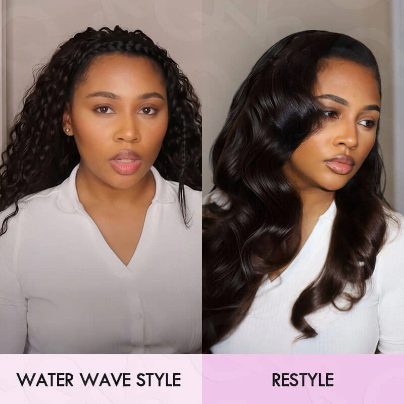QVR Dark Brown #4 Crochet Hair Water Wave Machine Made Feather Human Hair Extension - Image 7