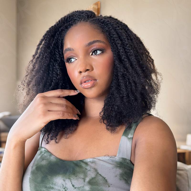 QVR Brazilian Remy Hair Afro kinky Bulk Human Hair For Braiding Dreadlock Hair - Image 7