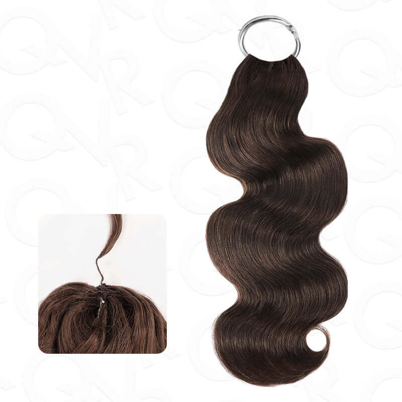 P3G5|Dark Brown Water Wave Miracle Knots Human Hair - Image 15