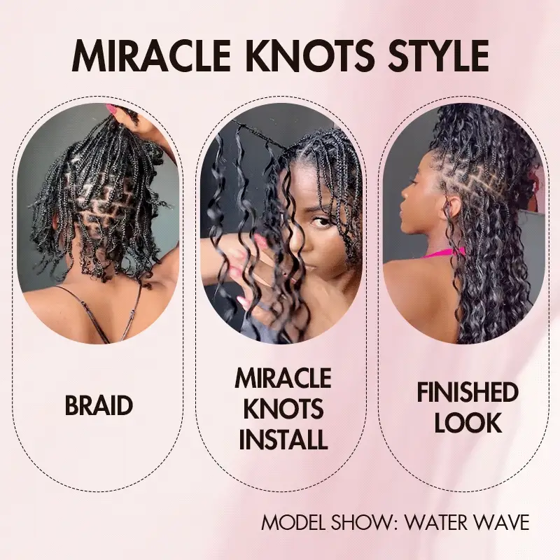 P3G5|Dark Brown Water Wave Miracle Knots Human Hair - Image 10