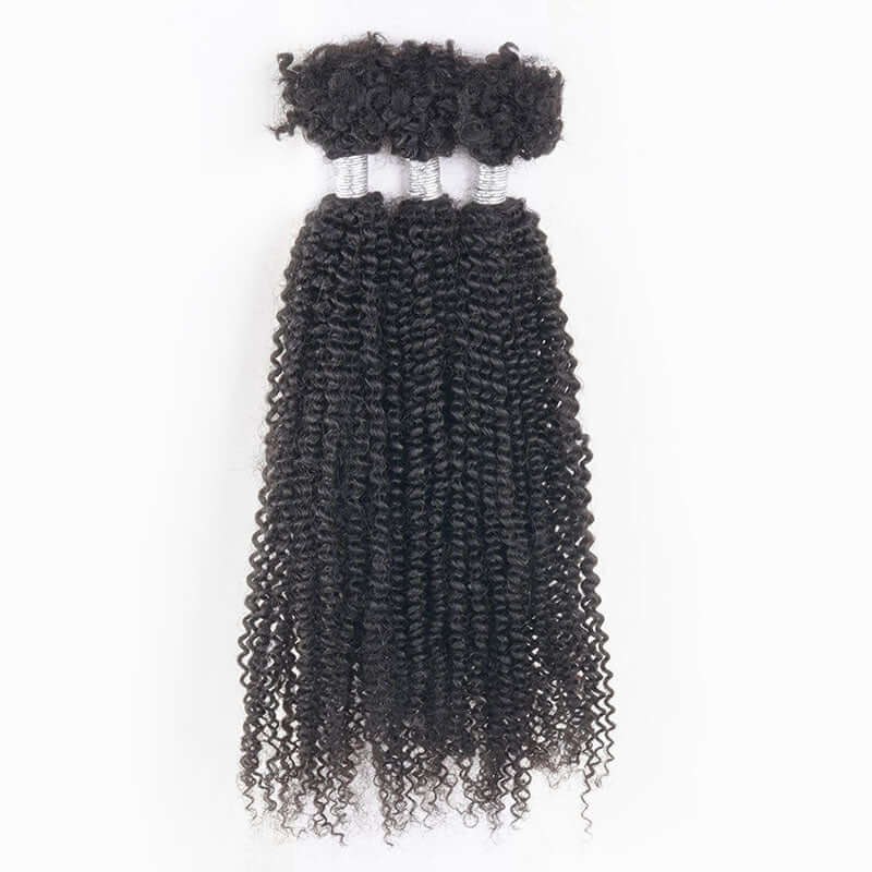 QVR Human Afro Kinky V Bulk Natural Curly Hair for Kinky Twist Crochet Braiding Hair - Image 12