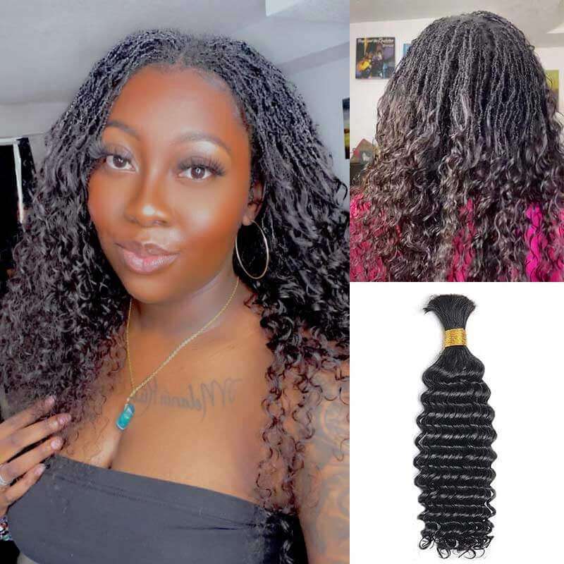 QVR Knotless Boho Island Twists with 100% Human Hair Curls - Image 5