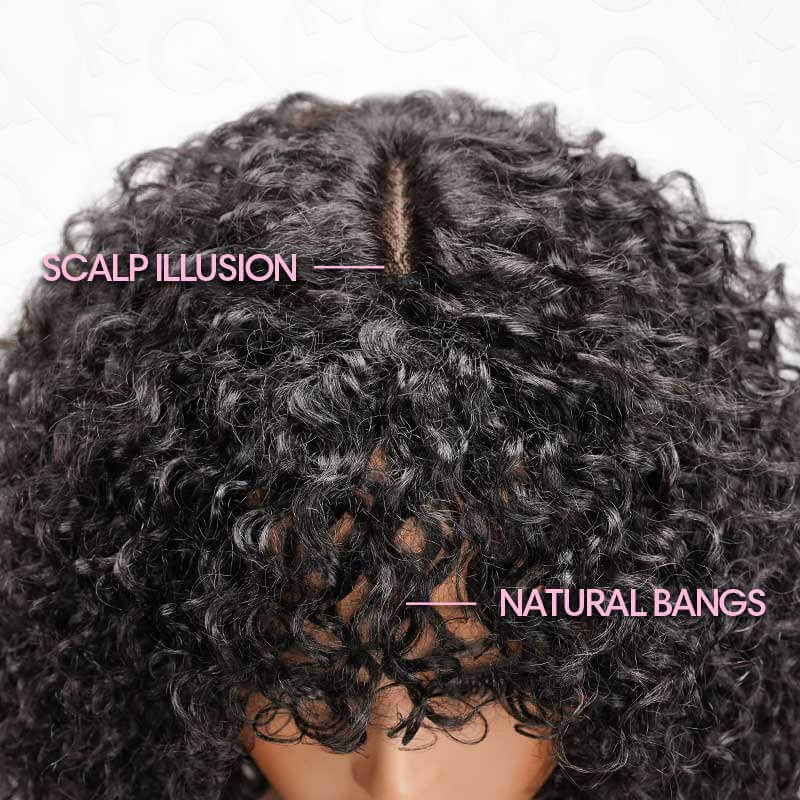 QVR Water Wave Short Pixie Bob Cut Wigs With Bangs For Black Women - Image 6
