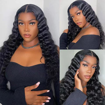 QVR Loose Deep Wave Wig 13x4 Lace Front Human Hair Wig For Women Natural Hairline With Baby Hair - Image 4