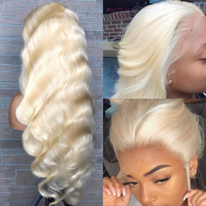 QVR Remy 613 Blonde 13X4 13X6 HD Transparent Lace Front Wig 100% Human Hair Wigs Body Wave Wigs - Image 5