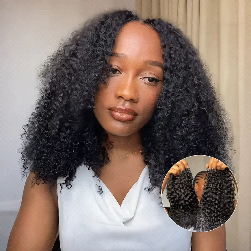 Full Head Crochet Only $99-QVR Tight Curly Feather Crochet Human Hair - Image 3