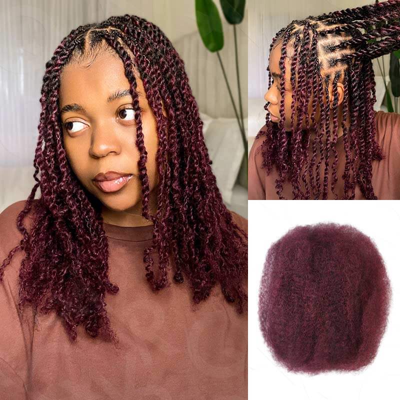 P3G5|Mix #4/30 Afro kinky Bulk Human Hair - Image 15