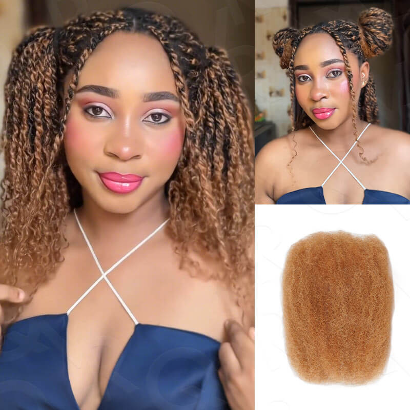 P3G5|Mix #4/30 Afro kinky Bulk Human Hair - Image 13
