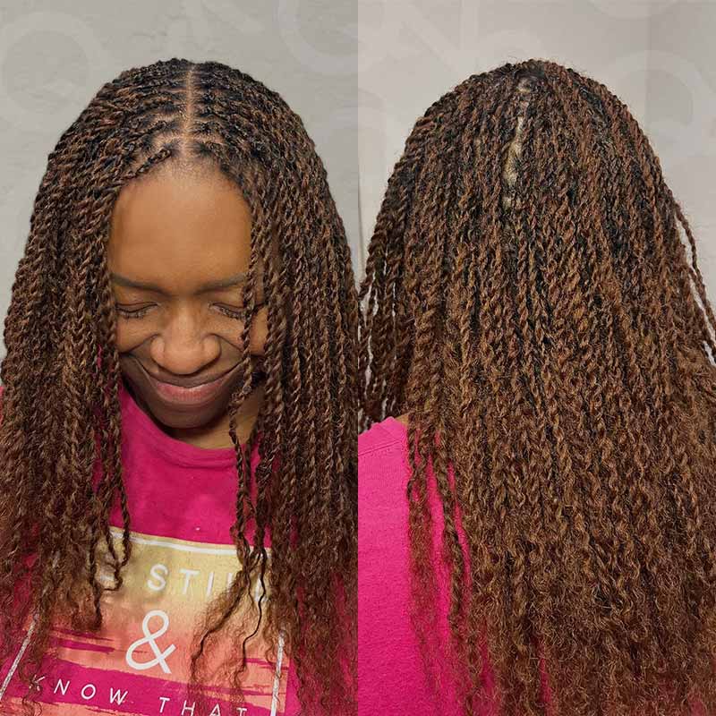 P3G5|Mix #4/30 Afro kinky Bulk Human Hair - Image 5