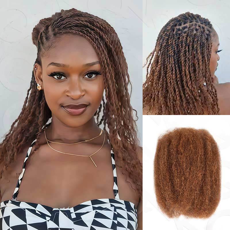 P3G5|Mix #4/30 Afro kinky Bulk Human Hair - Image 3