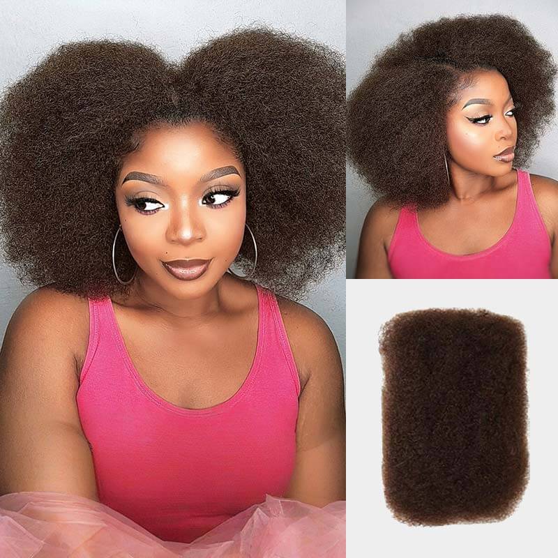 P3G5|Natural Black Afro kinky Bulk Human Hair - Image 6