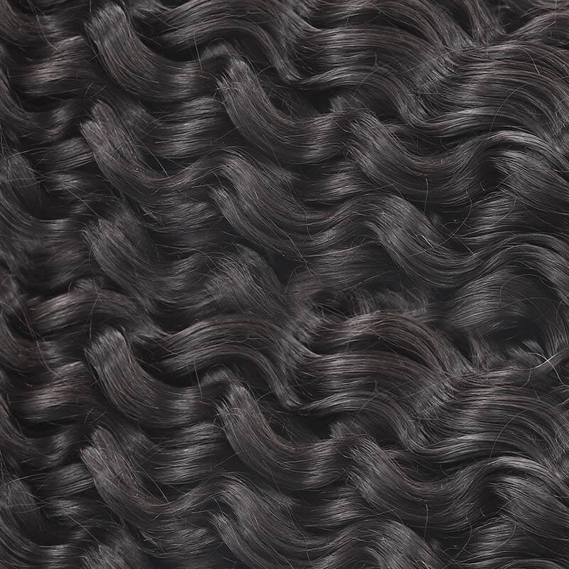 P3G5|Natural Black Water Wave Feather Crochet Hair - Image 6