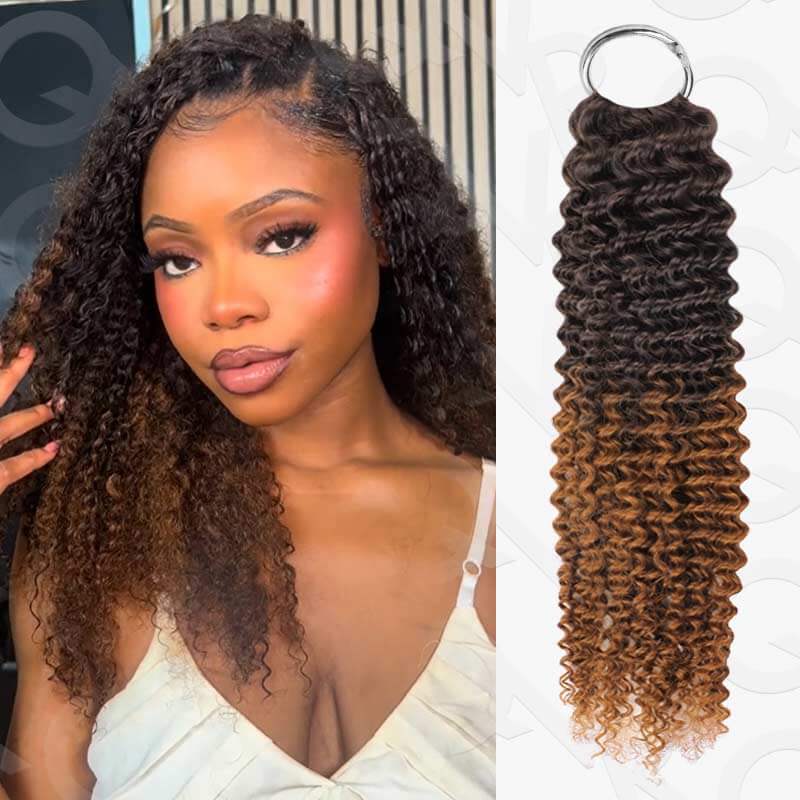 P3G5|#T1B/30 Small Kinky Curly Feather Crochet Hair - Image 15