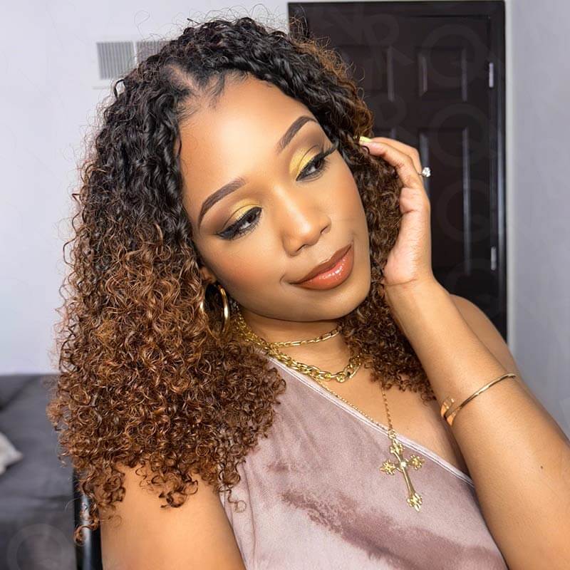 P3G5|#T1B/30 Small Kinky Curly Feather Crochet Hair - Image 5