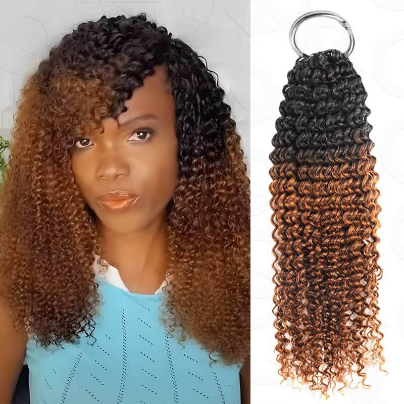 P3G5|#T1B/30 Small Kinky Curly Feather Crochet Hair - Image 6
