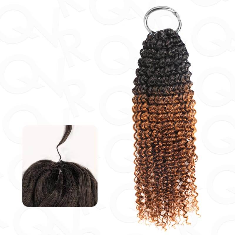 P3G5|#T1B/30 Small Kinky Curly Feather Crochet Hair - Image 8