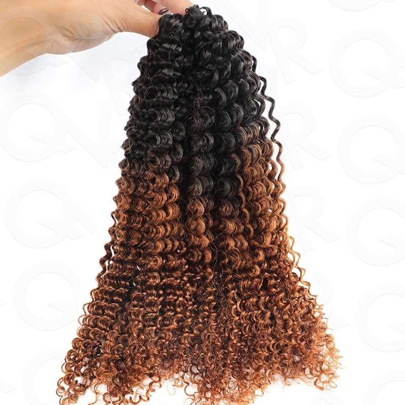 P3G5|#T1B/30 Small Kinky Curly Feather Crochet Hair - Image 9