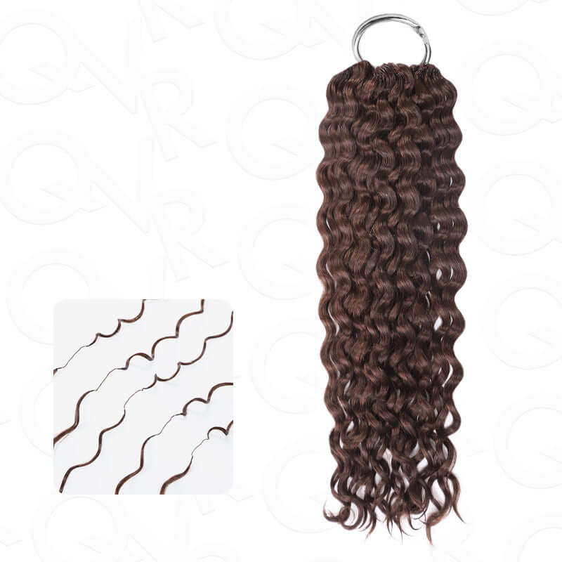 P3G5|Dark Brown Water Wave Miracle Knots Human Hair - Image 5