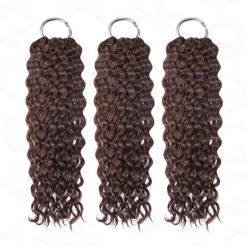 P3G5|Dark Brown Water Wave Miracle Knots Human Hair - Image 8