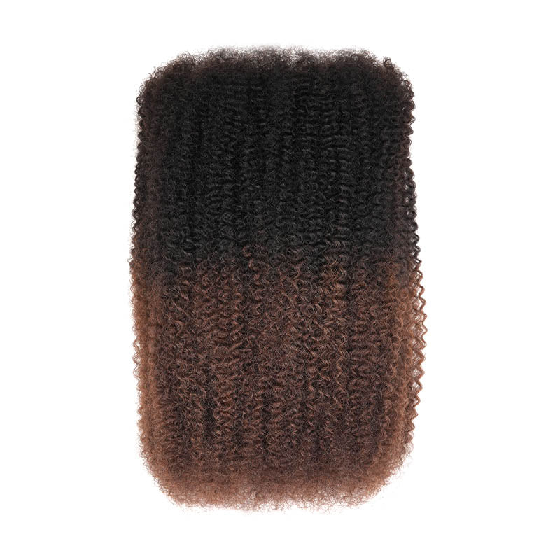 QVR Ombre Brown #T1B/30 Afro kinky Bulk Human Hair for Braiding & Twists - Image 11