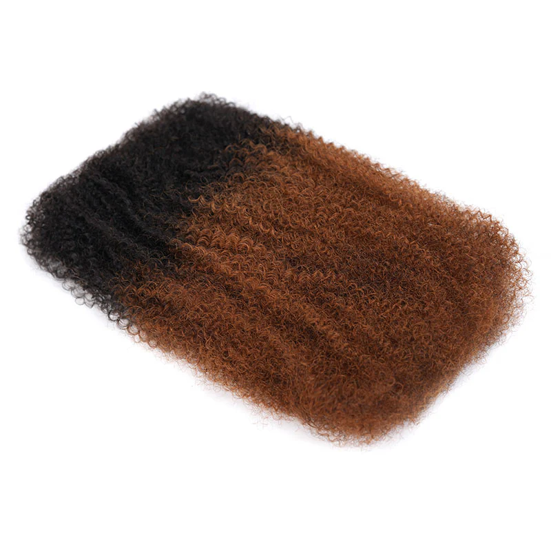QVR Ombre Brown #T1B/30 Afro kinky Bulk Human Hair for Braiding & Twists - Image 4
