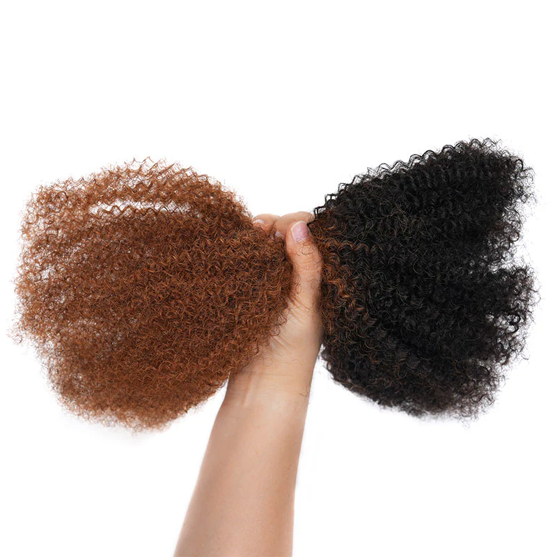 QVR Ombre Brown #T1B/30 Afro kinky Bulk Human Hair for Braiding & Twists - Image 8