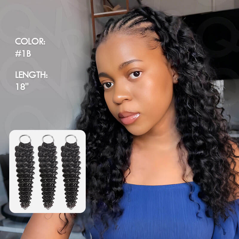 P3G5|Burmese Curly Feather Crochet Human Hair - Image 13