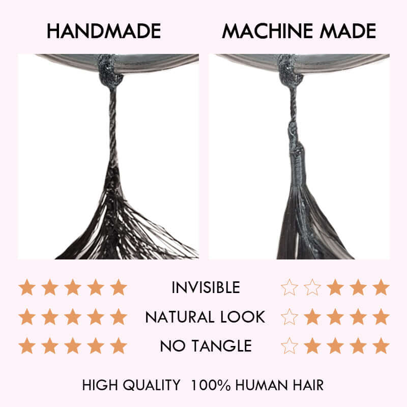 QVR Soft Deep Wave Feather Crochet Braid Natural Black Human Hair Extensions - Image 5
