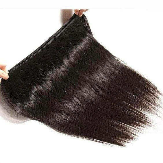 QVR Unprocessed Silk Straight Human Hair Bundles 3 Bundles Natural Color Hair Weave - Image 6