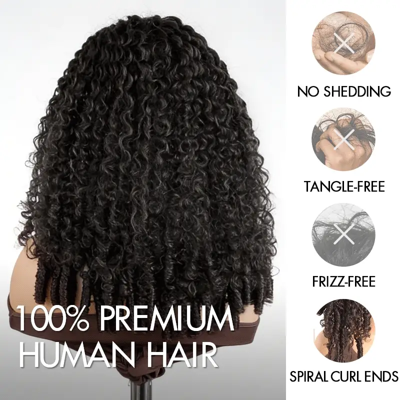 QVR Burmese Curly 5X5 Lace Closure Wig Ready To Go Design Virgin Human Hair Wigs - Image 11