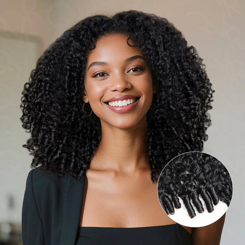 QVR Burmese Curly 5X5 Lace Closure Wig Ready To Go Design Virgin Human Hair Wigs - Image 4