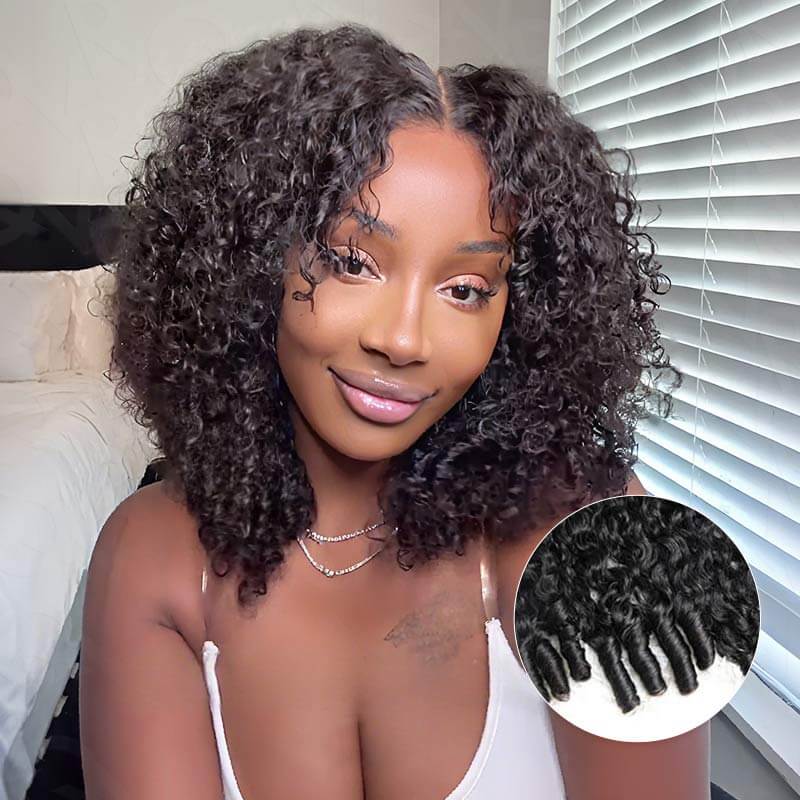 QVR Burmese Curly 5X5 Lace Closure Wig Ready To Go Design Virgin Human Hair Wigs - Image 5
