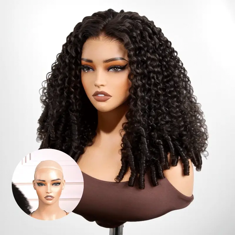 QVR Burmese Curly 5X5 Lace Closure Wig Ready To Go Design Virgin Human Hair Wigs - Image 6